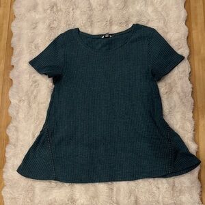 Sonoma Textured Short Sleeve Top - Teal Blue
